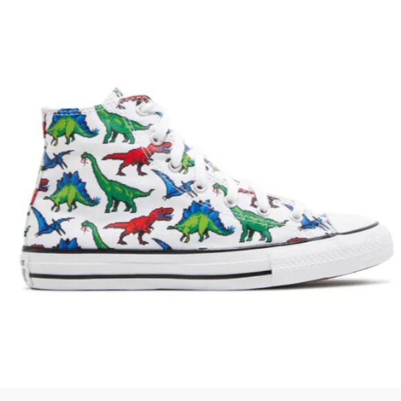 Converse Chuck Taylor All Star High GS '8-Bit Dino' Sneakers - Picture 2 of 8